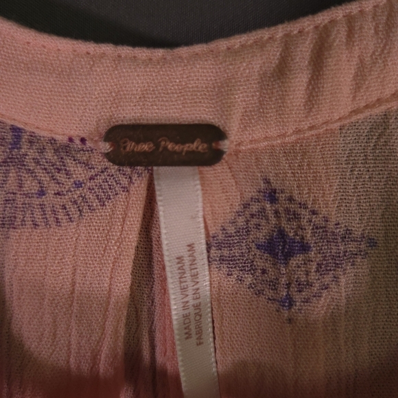 Free People 'Tree Swing' Sleeveless Tunic or Mini Dress Light Boho Size Small - Picture 4 of 10